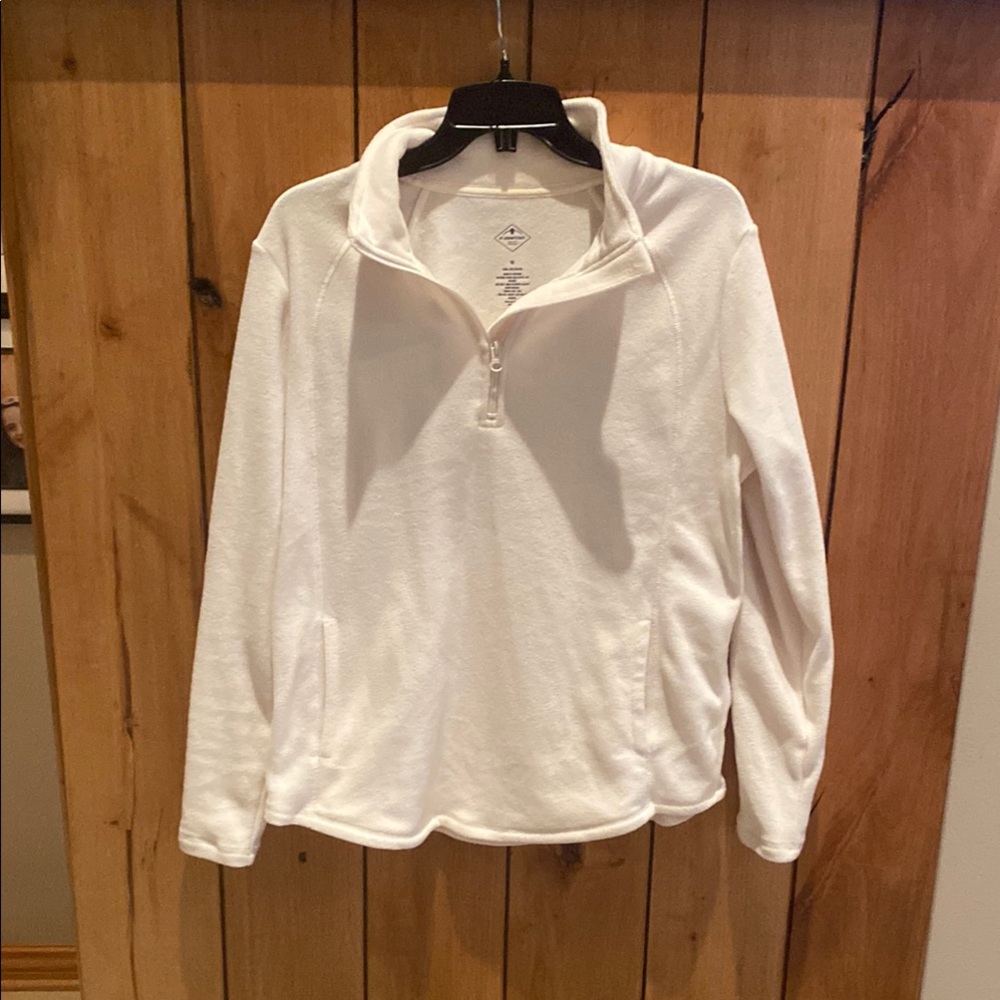 NWOT St. John's Bay Cream Quarter-Zip Pullover